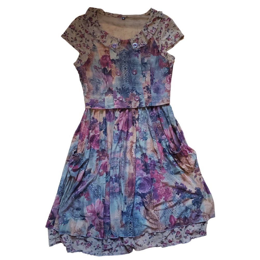 Floral Midi Dress - Multicolor